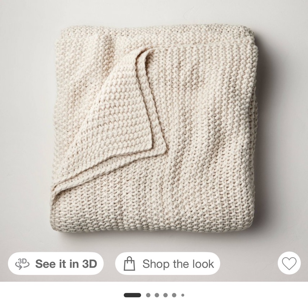 Casaluna Chunky Knit Throw Blanket in Natural